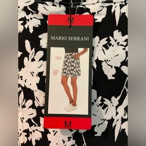Mario Serrani Black and White Floral Skirt-medium NWT